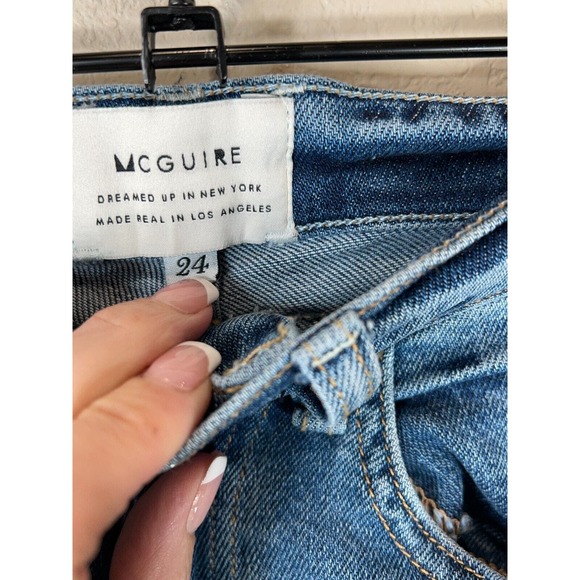 McGuire Womens Ibiza Jeans Size 24 Army Doll Damn Fine High Rise Camo Striped - Picture 7 of 16